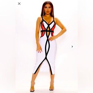 FASHION NOVA cut out bandage dress sz L - NWT